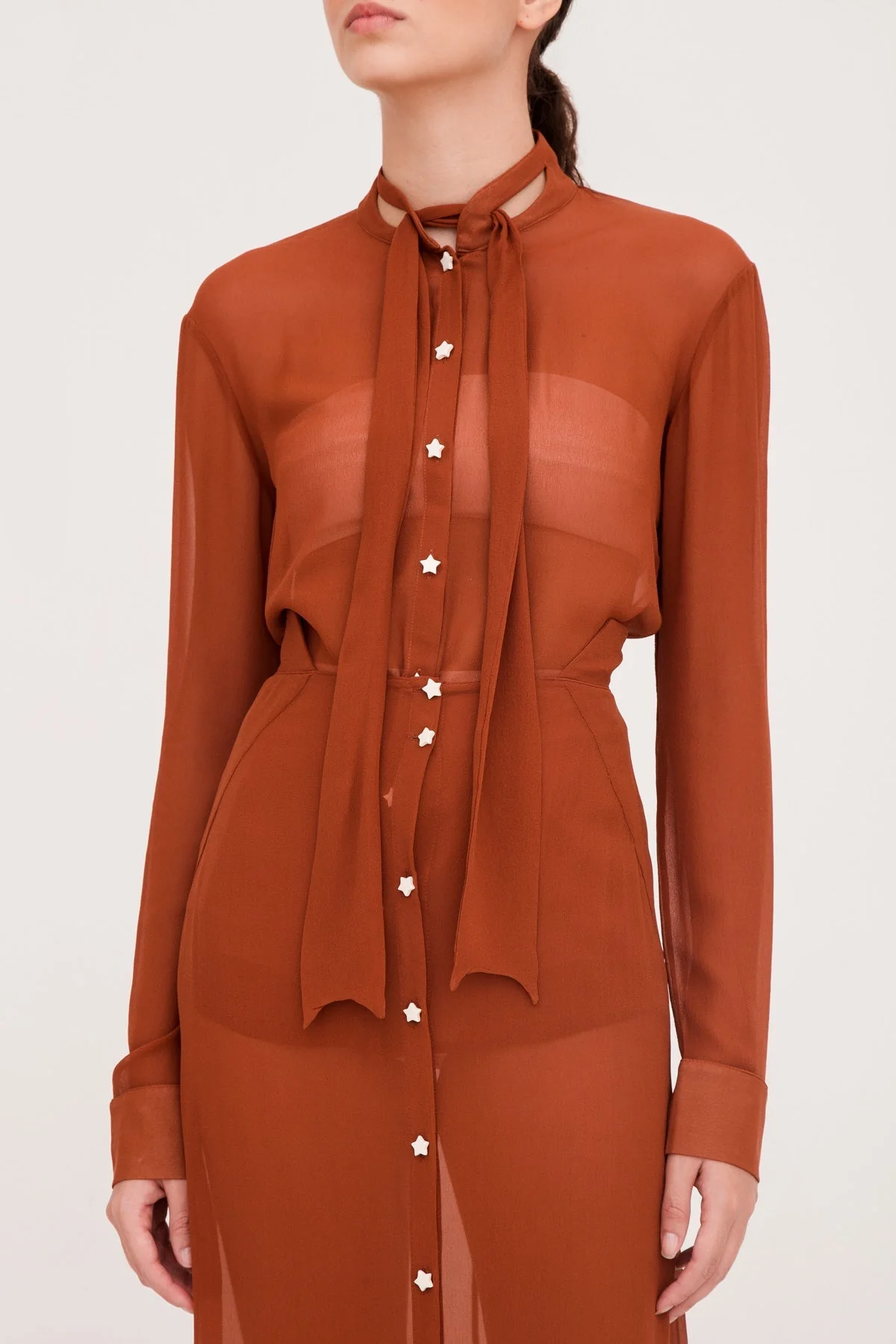 Constellation Long Sleeve Shirt With Tie - Image 3