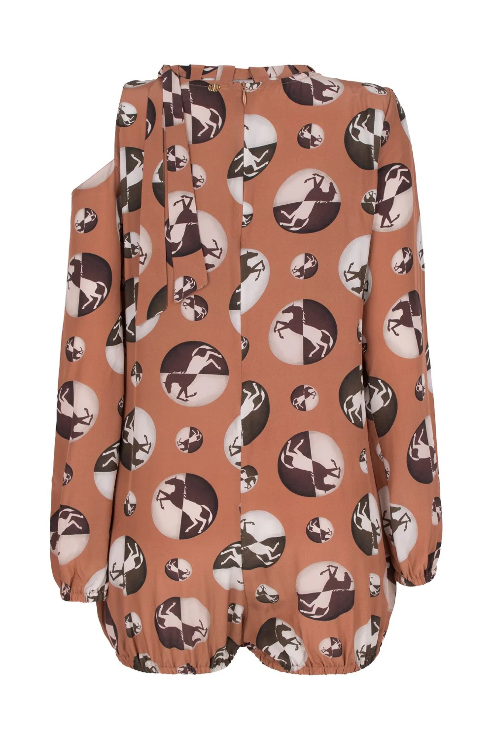 Horse Pois One-shoulder Playsuit - Image 3