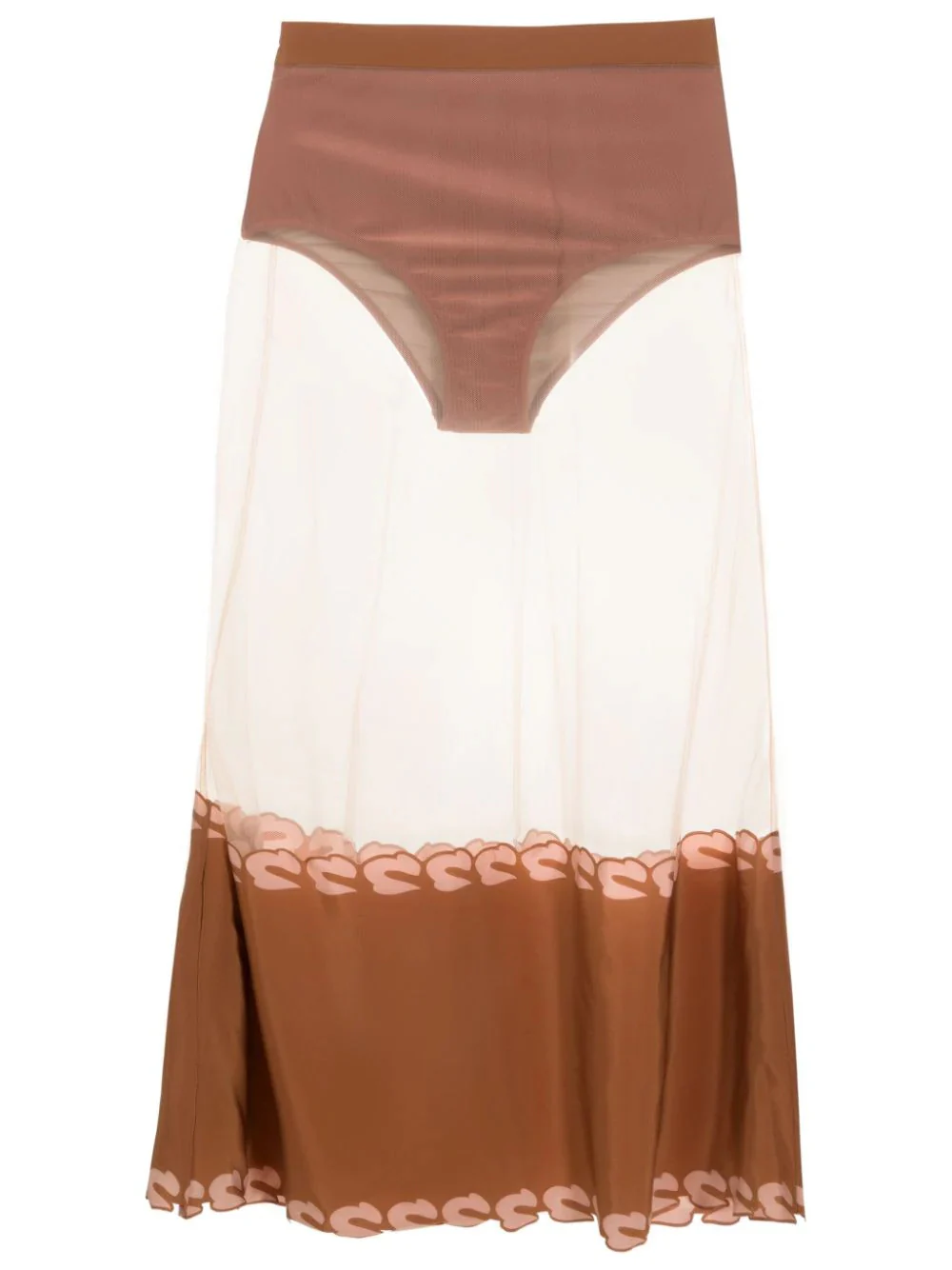 Spray Of Flower Tulle Midi Skirt - Image 5